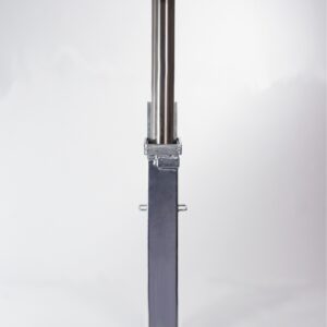 Retractable Galvanised Bollard 500mm Above Ground Padlockable