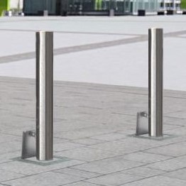 Plain Round Bollard 1000mm Stainless Steel Grade 304 Above Ground Removable