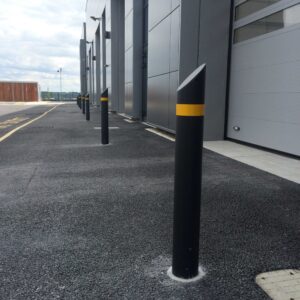 Mitre Top Bollard Galvanised Concrete In