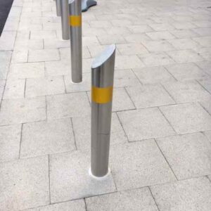 Mitre Top Bollard 304 Grade Stainless Steel Bolt Down