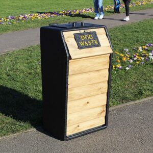 WDB/7D Timber Fronted Dog Waste Bin